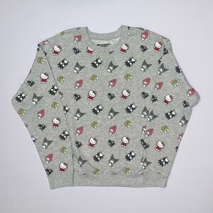 Hello Kitty and Friends by Sanrio Gray Crewneck Sweatshirt-New